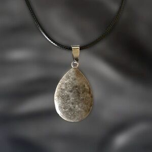 ⭐️ 5 for $25 Natural Stone Water Droplet Pendant Necklace on a Black Cord